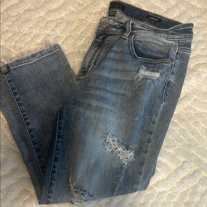 Judy Blue Light Blue Distressed Ankle Jeans